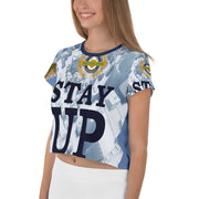 Positive State “Stay Up” Soar “ Women’s Designer Crop T-shirt - positivestateapparel