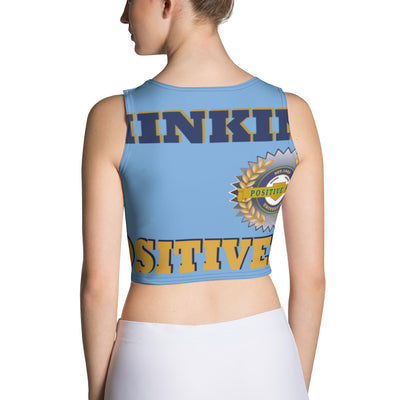 Positive State "Positively Thinking Front, Women's Designer Crop Top shirt - positivestateapparel