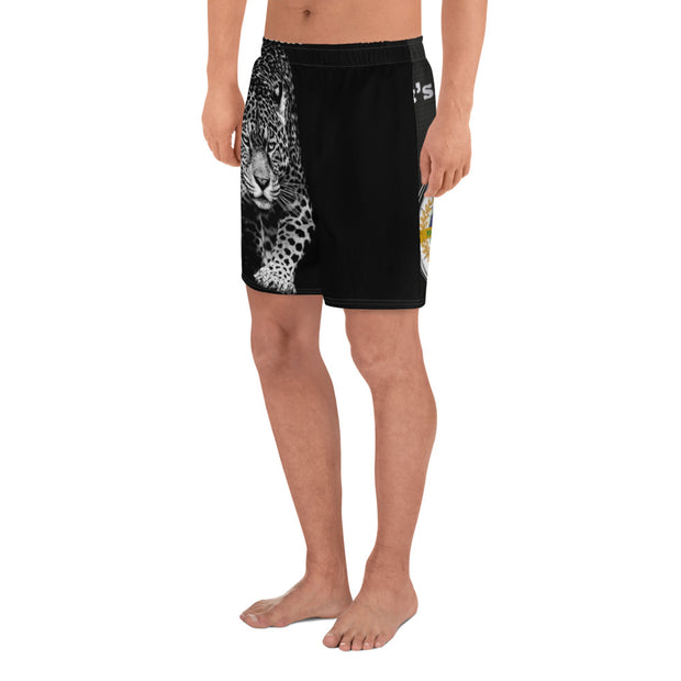 Positive State “Stay Strong” Men's Athletic Long Designer Shorts - positivestateapparel