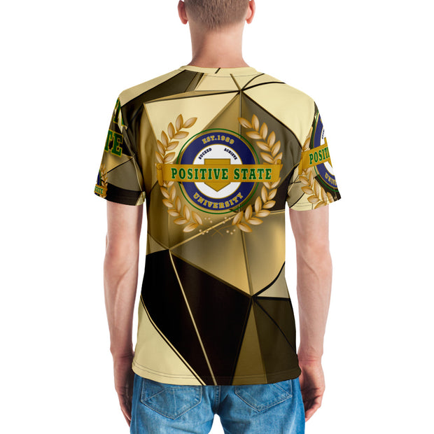 Positive State U brown designer Men's t-shirt - positivestateapparel