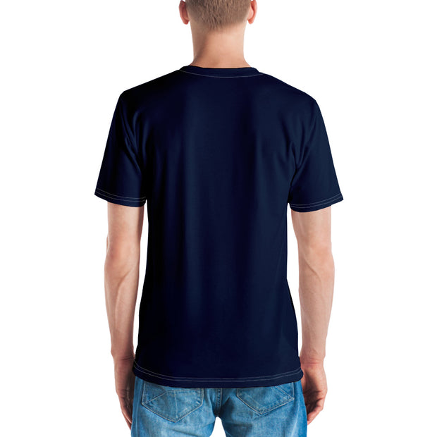 >Positive State Stay Up front, Blue Short sleeve Men's Designer t-shirt - positivestateapparel