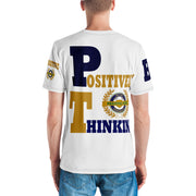 Positive State Signature Logo N Big U, Front, Positively Thinking Back Men's t-shirt - positivestateapparel