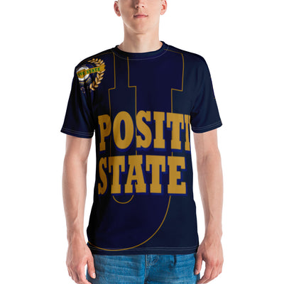 Positive State big U front Men's Designer t-shirt - positivestateapparel
