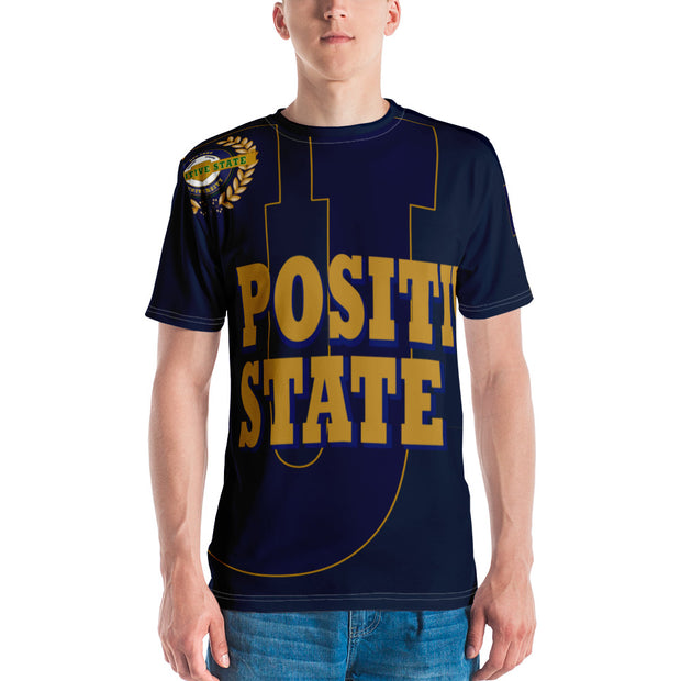 Positive State Signature Logo N Big U, Designer Men's t-shirt - positivestateapparel