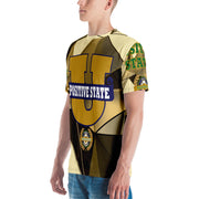 Positive State U brown designer Men's t-shirt - positivestateapparel