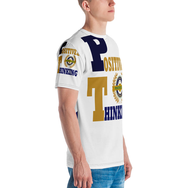 Positive State "Positively Thinking Big Front, Back & small sleeves, Men's t-shirt - positivestateapparel