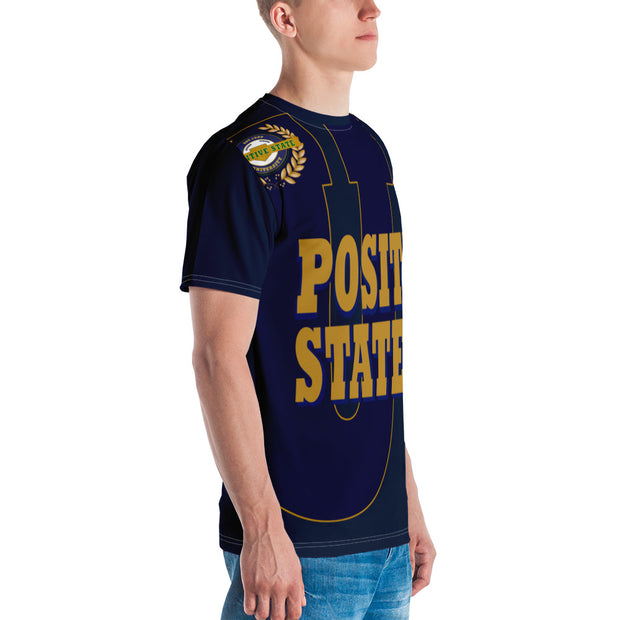 Positive State Signature Logo N Big U, Designer Men's t-shirt - positivestateapparel