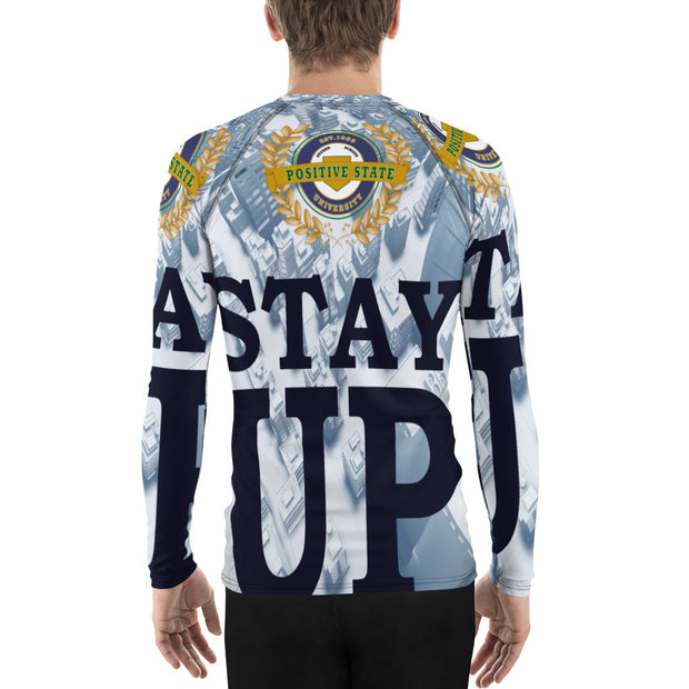 Positive State Men's Stay Up Designer Rash Guard Shirt - positivestateapparel