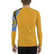 Positive State Men's "Soar" Gold Designer Rash Guard Shirt - positivestateapparel