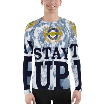 Positive State Men's Stay Up Designer Rash Guard Shirt - positivestateapparel
