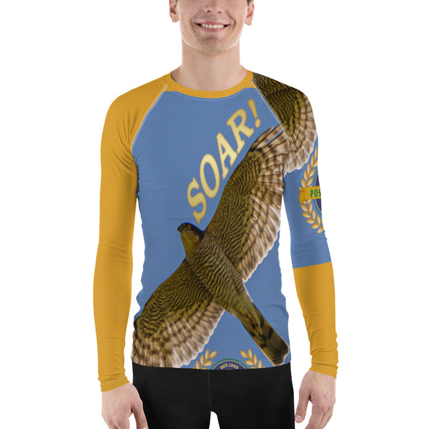 Positive State Men's "Soar" Gold Designer Rash Guard Shirt - positivestateapparel