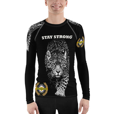 Positive State “Stay Strong” Men’s Designer Rash Guard Shirt - positivestateapparel