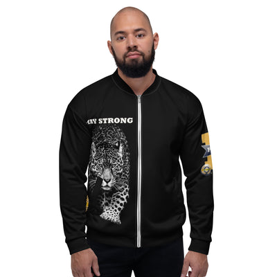 Positive State “StayStrong” Men’s Designer Bomber Jacket - positivestateapparel