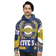 Positive State "Signature Logo Front, multi logo Unisex Hoodie - positivestateapparel