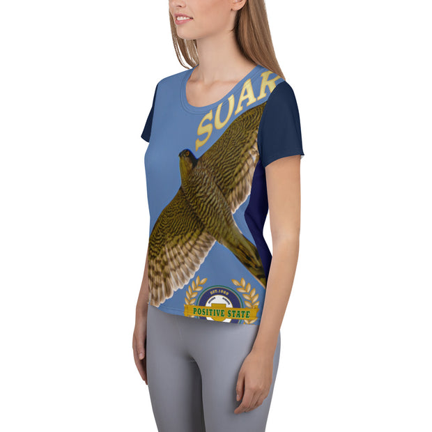 Positive State "Soar Front, Positive State U Back, Women's Athletic Designer -shirt - positivestateapparel