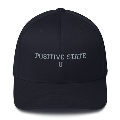 Positive State U Black Structured Twill Cap - positivestateapparel