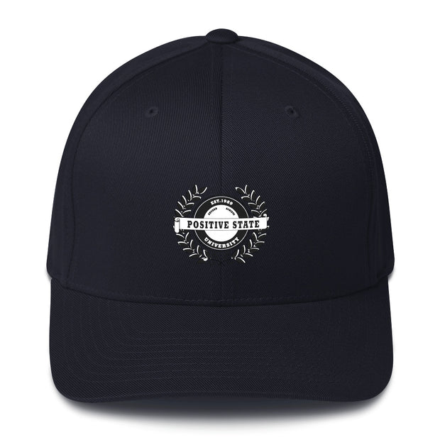 Positive State signature white Structured Twill Cap - positivestateapparel