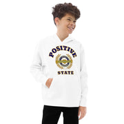 Positive State White Kids fleece hoodie - positivestateapparel