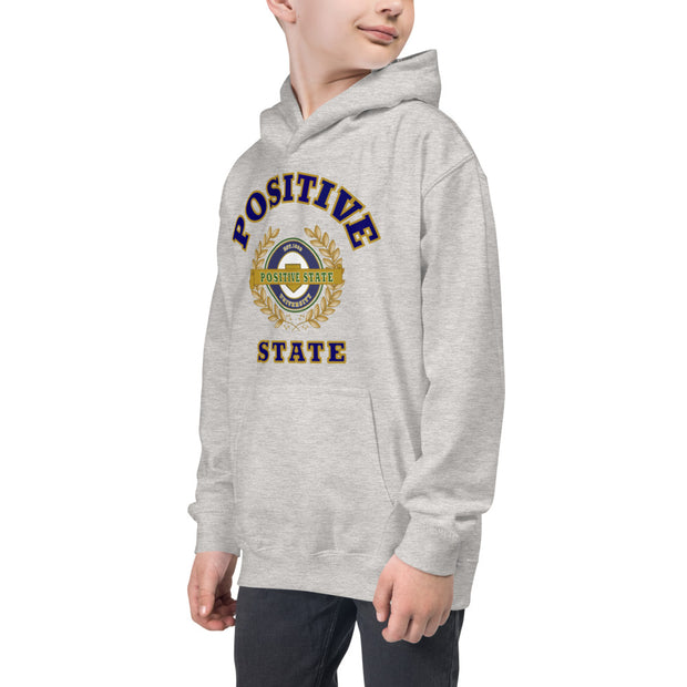 Positive State "Full Letter Signature Middle Logo" Boys Hoodie - positivestateapparel