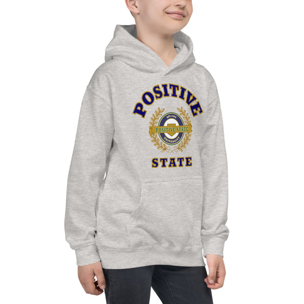 Positive State "Full Letter Signature Middle Logo" Boys Hoodie - positivestateapparel