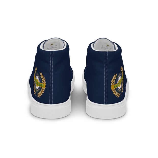 Positive State Men’s "Signature Logo" high top Casual canvas Tennis shoes - positivestateapparel