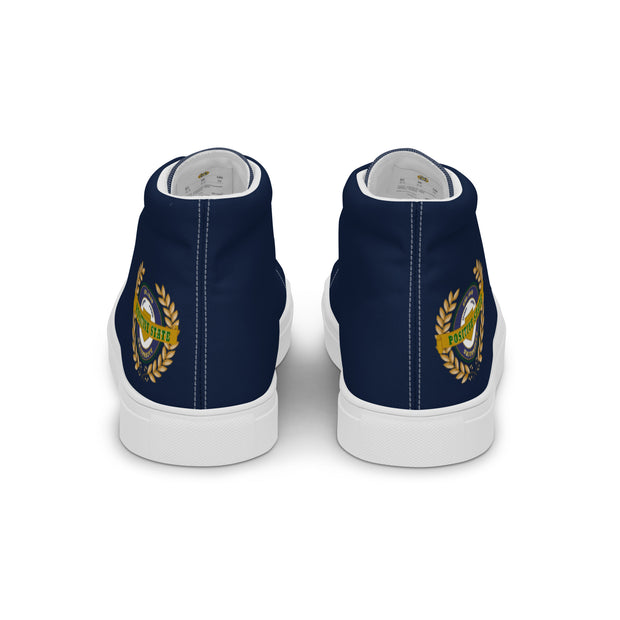 Positive State Signature Logo Men’s high top canvas shoes - positivestateapparel
