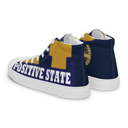 Positive State "U Logo" Men’s high top canvas tennis shoes - positivestateapparel