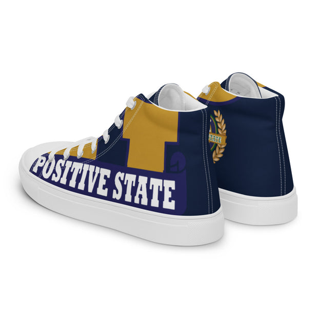 Positive State "U Logo" Men’s high top canvas tennis shoes - positivestateapparel