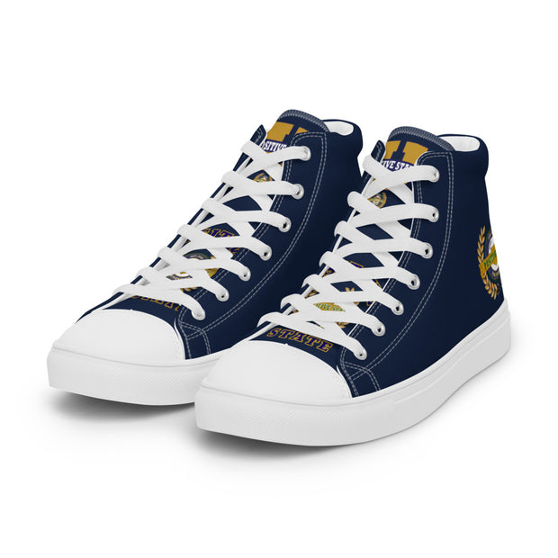 Positive State Men’s "Signature Logo" high top Casual canvas Tennis shoes - positivestateapparel