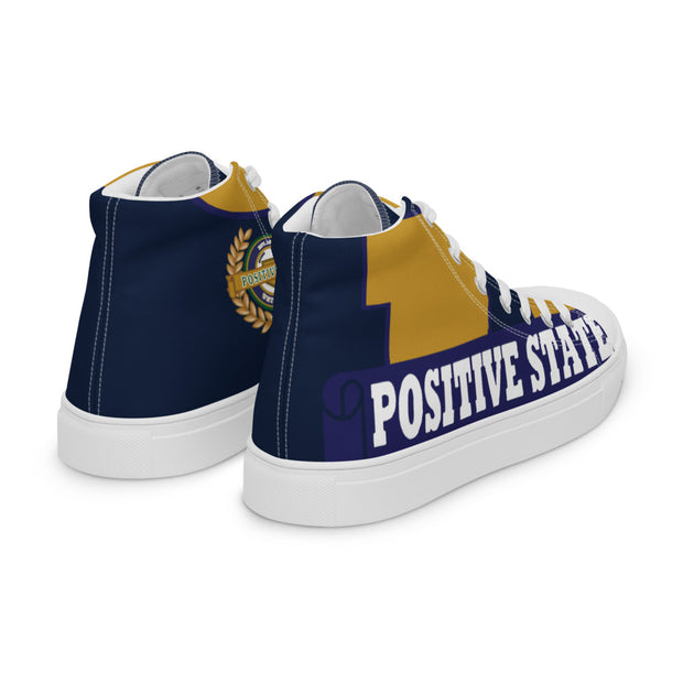 Positive State "U Logo" Men’s high top canvas tennis shoes - positivestateapparel