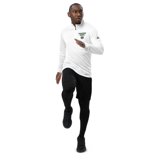 Positive State "Green Letter Signature Logo" Quarter zip pullover - positivestateapparel