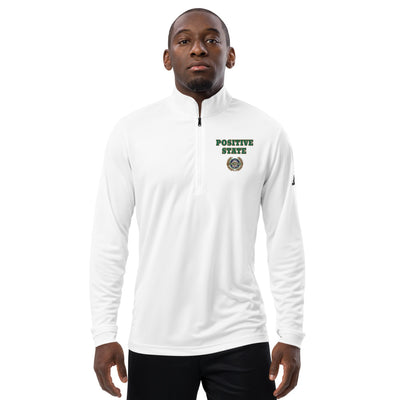 Positive State "Green Letter Signature Logo" Quarter zip pullover - positivestateapparel