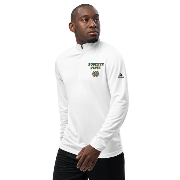 Positive State "Green Letter Signature Logo" Quarter zip pullover - positivestateapparel