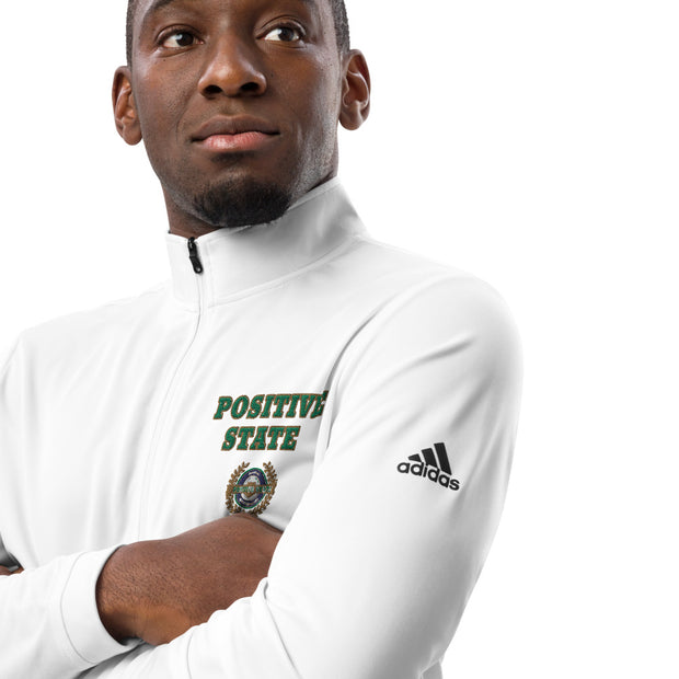 Positive State "Green Letter Signature Logo" Quarter zip pullover - positivestateapparel