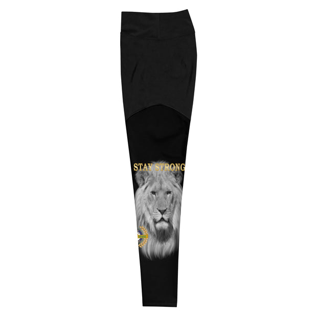 Positive State “Stay Strong “ Women’s Sports Leggings - positivestateapparel