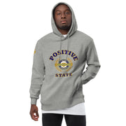 Positive State" Signature Logo" grey Unisex fashion hoodie - positivestateapparel