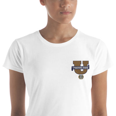 Positive State U embroidered Woman’ short sleeve t-shirt - positivestateapparel