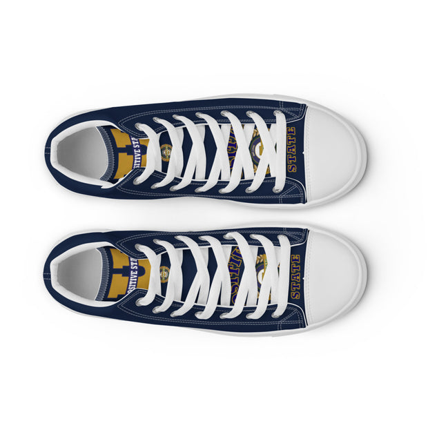 Positive State signature Women’s high top casual canvas tennis shoes - positivestateapparel