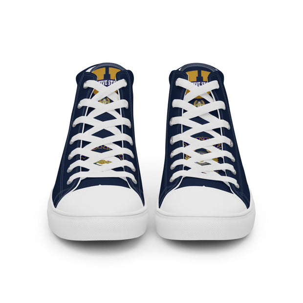 Positive State signature Women’s high top casual canvas tennis shoes - positivestateapparel