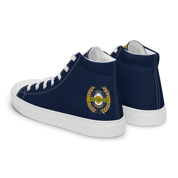 Positive State signature Women’s high top casual canvas tennis shoes - positivestateapparel