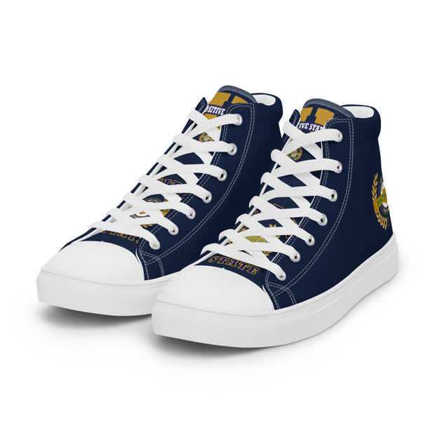 Positive State signature Women’s high top casual canvas tennis shoes - positivestateapparel