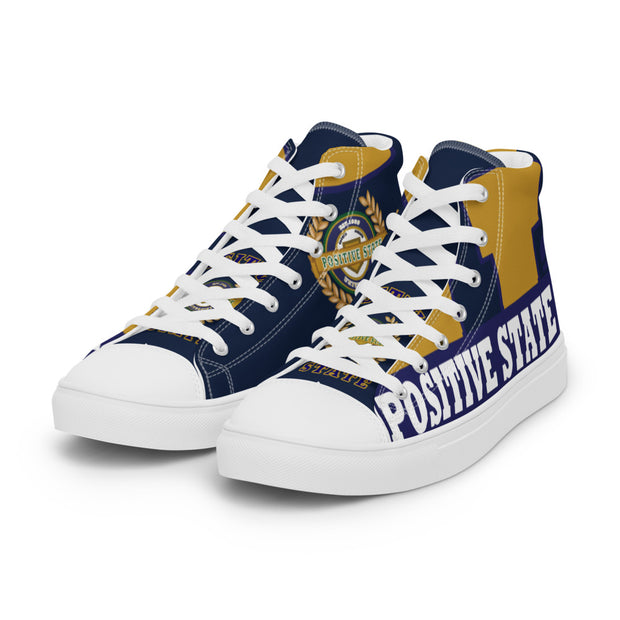 Positive State U Women’s high top casual canvas tennis shoes - positivestateapparel