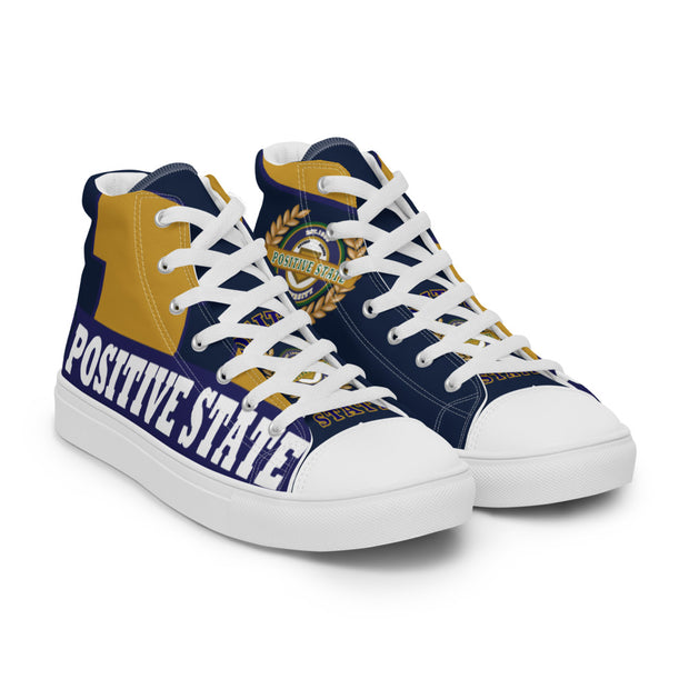 Positive State U Women’s high top casual canvas tennis shoes - positivestateapparel