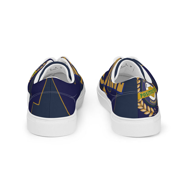 Positive State Big U Women’s Designer Set lace-up canvas shoes - positivestateapparel