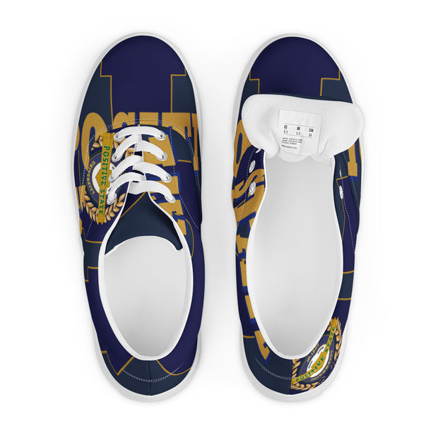 Positive State Big U Women’s Designer Set lace-up canvas shoes - positivestateapparel