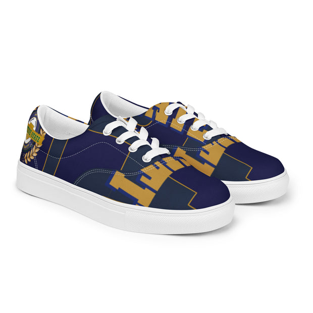 Positive State Big U Women’s Designer Set lace-up canvas shoes - positivestateapparel